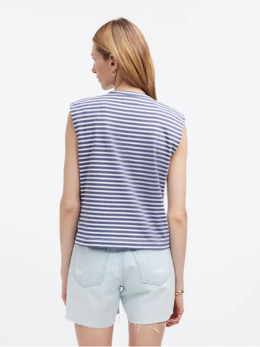 Madewell Structured Striped Muscle Tee - Picture 3 of 8
